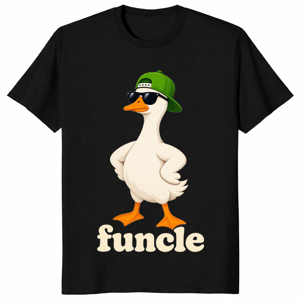 Funcle goose shirt in black