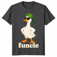Funcle goose shirt in dark heather grey