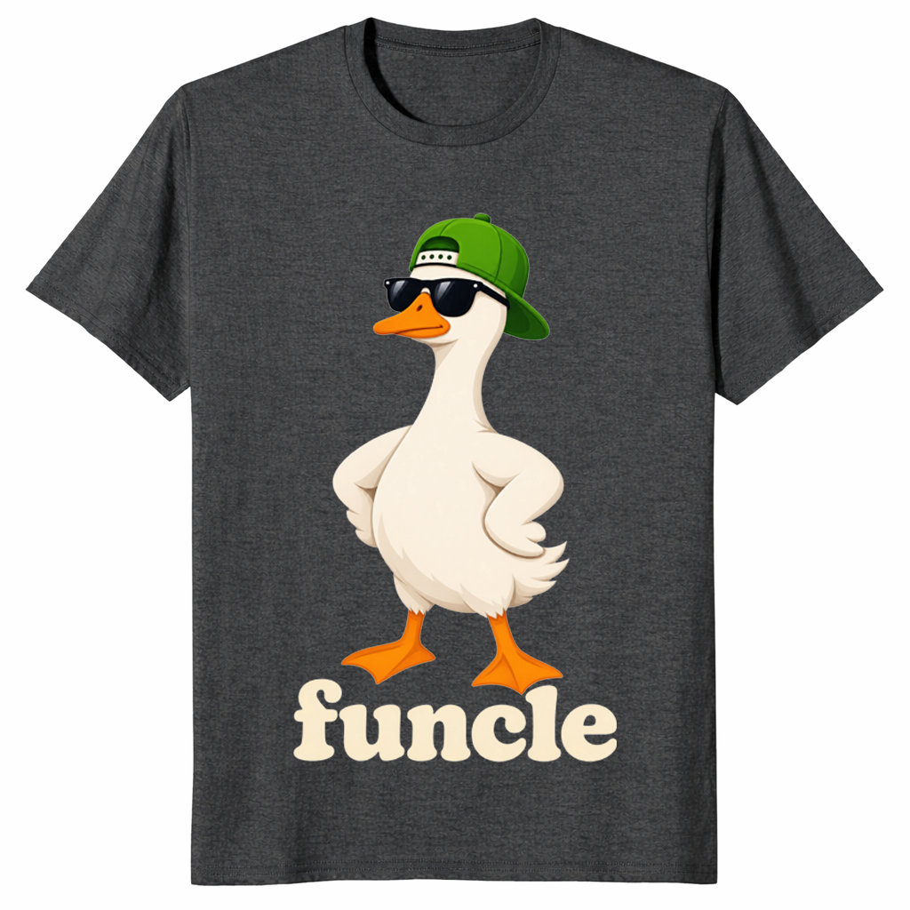 Funcle goose shirt in dark heather grey