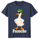 Funcle goose shirt in heather navy