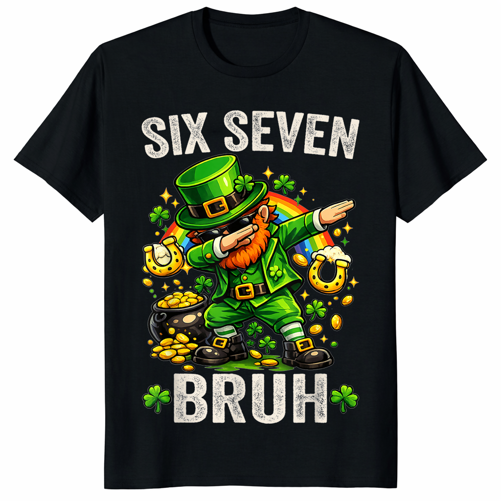Funny 67 Meme Shamrock T-Shirt – St Patrick’s Day Six Seven Shirt | St Paddy’s Meme Tee | Cuccico