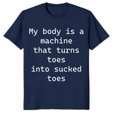 toes-meme-shirtFunny adult humor toes meme shirt with bold white text design