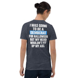 Funny anti democrat shirt in heather navy