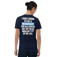Funny anti democrat shirt in navy