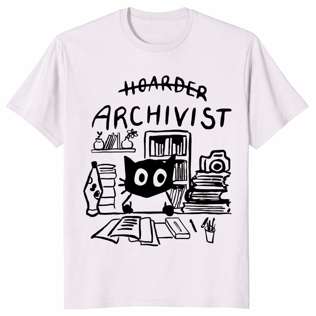 Funny Archivist Shirt in ice grey