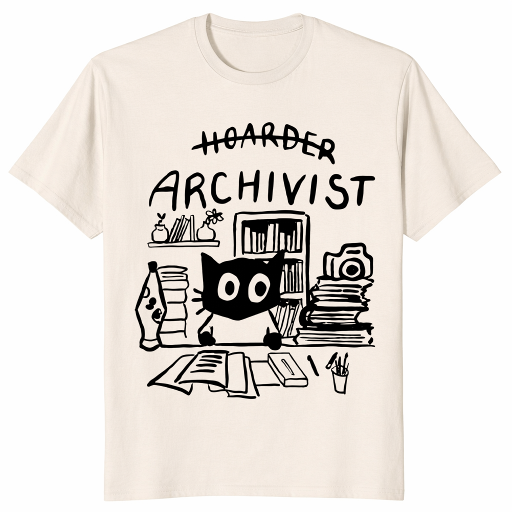 Funny Archivist Shirt in natural