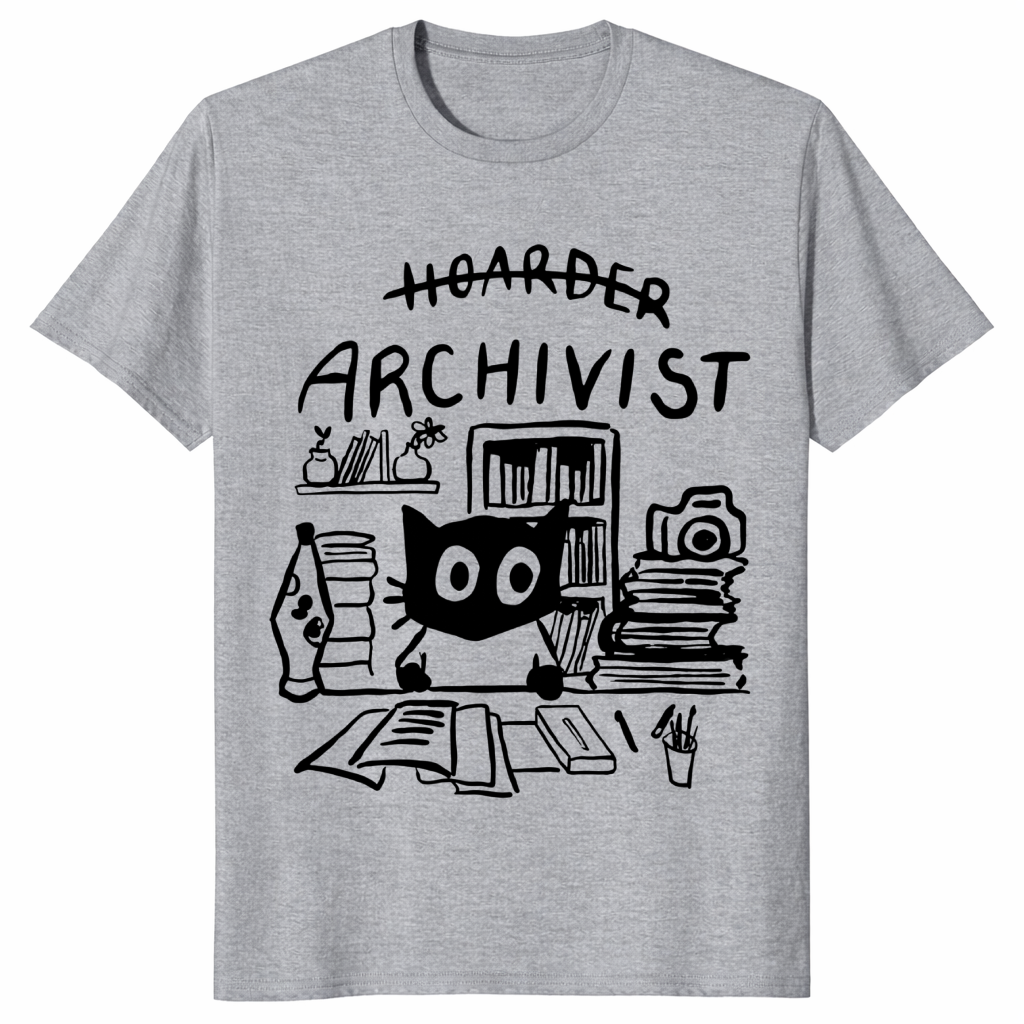 Funny Archivist Shirt in sport grey
