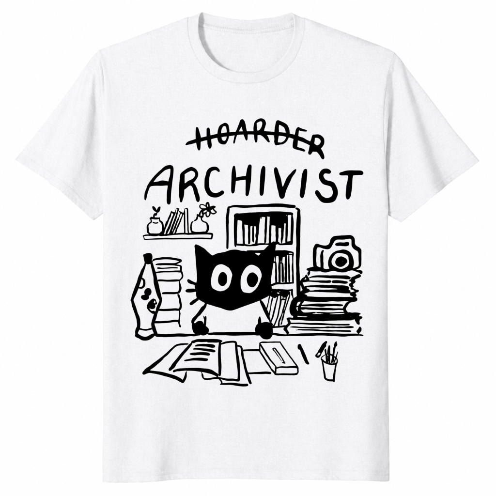 Funny Archivist Shirt in white