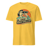 Funny Attitude Shirt in Daisy yellow – “Oh Look! Nobody Gives a Sh*t!” Sarcasm Tee by Cuccico