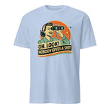 Funny Attitude Shirt in Light Blue – “Oh Look! Nobody Gives a Sh*t!” Sarcasm Tee by Cuccico