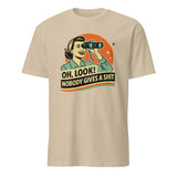 Funny Attitude Shirt in Sand color – “Oh Look! Nobody Gives a Sh*t!” Sarcasm Tee by Cuccico