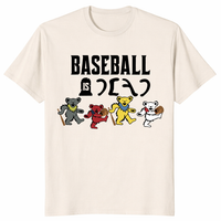 Funny Baseball Is Dead fan shirt with colorful bear baseball design
