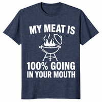 Funny bbq grilling shirt heather navy