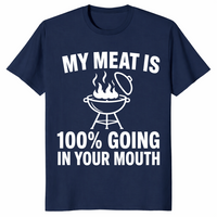 Funny bbq grilling shirt in navy