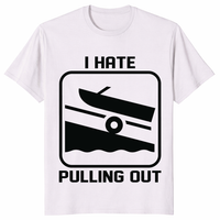 I Hate Pulling Out boat shirt in ice grey for fishing enthusiasts