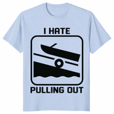 Funny boating tee in light blue perfect for marina and yacht club