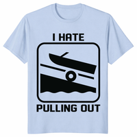 Funny boating tee in light blue perfect for marina and yacht club
