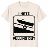 Funny boat captain shirt in natural with clever marine humor