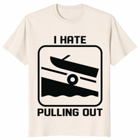 Funny boat captain shirt in natural with clever marine humor