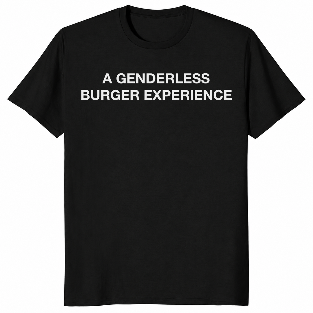Funny burger shirt in black