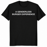Funny burger shirt in black