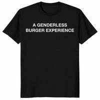 Funny burger shirt in black