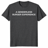 Funny burger shirt in dark heather grey
