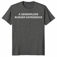Funny burger shirt in dark heather