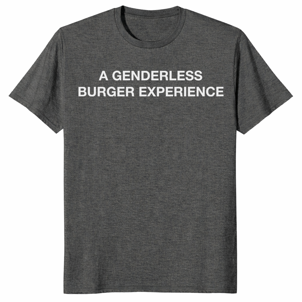 Funny burger shirt in dark heather