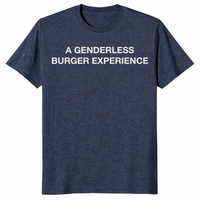 Funny burger shirt in heather navy