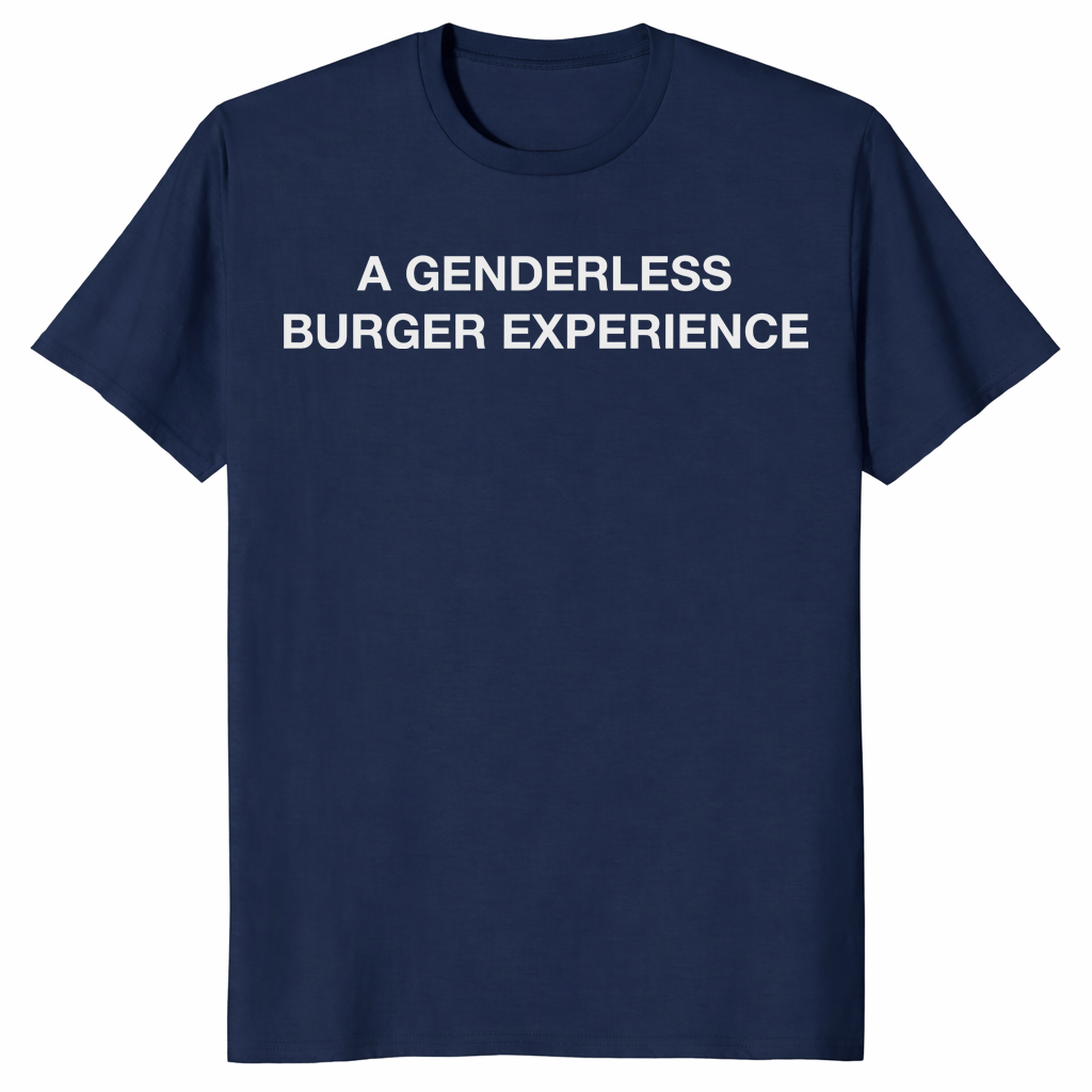 Funny burger shirt in navy
