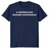 Funny burger shirt in navy
