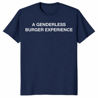 Funny burger shirt in navy