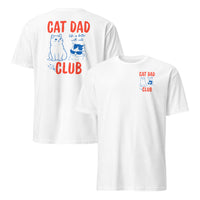 Funny Cat Dad Club Shirt with pocket logo and back print design