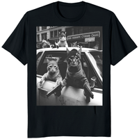 Cuccico Funny Cat Gang Tee in black