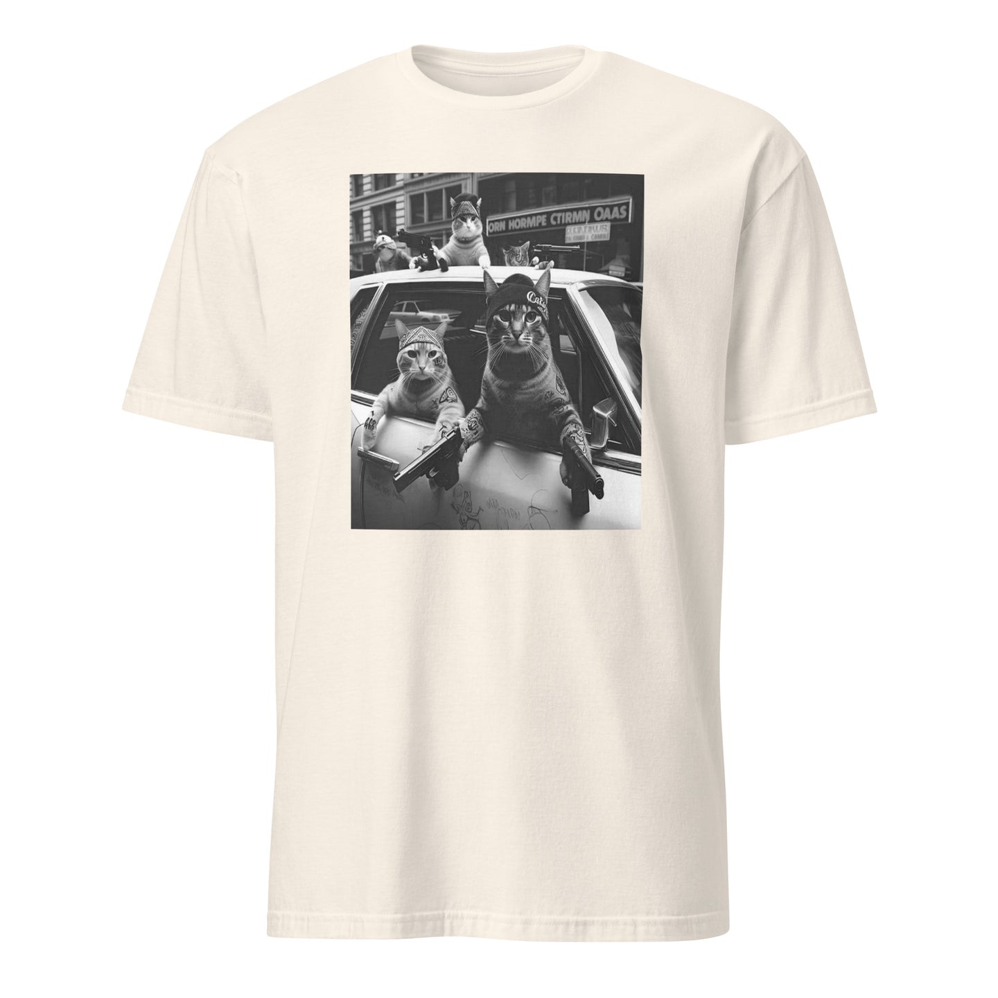 Cuccico Funny Cat Gang Tee in natural