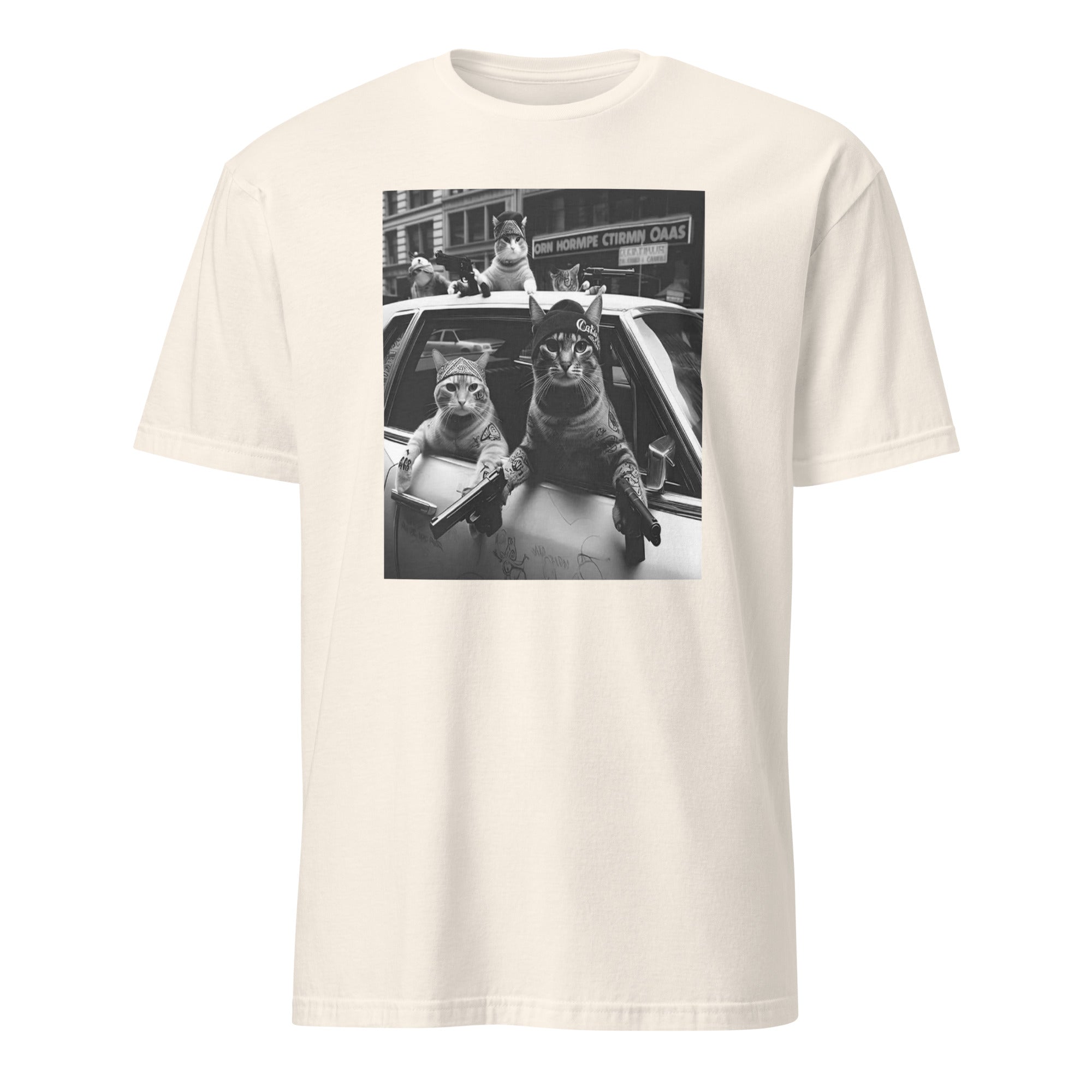 Cuccico Funny Cat Gang Tee in natural