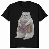 Funny cat shirt in black