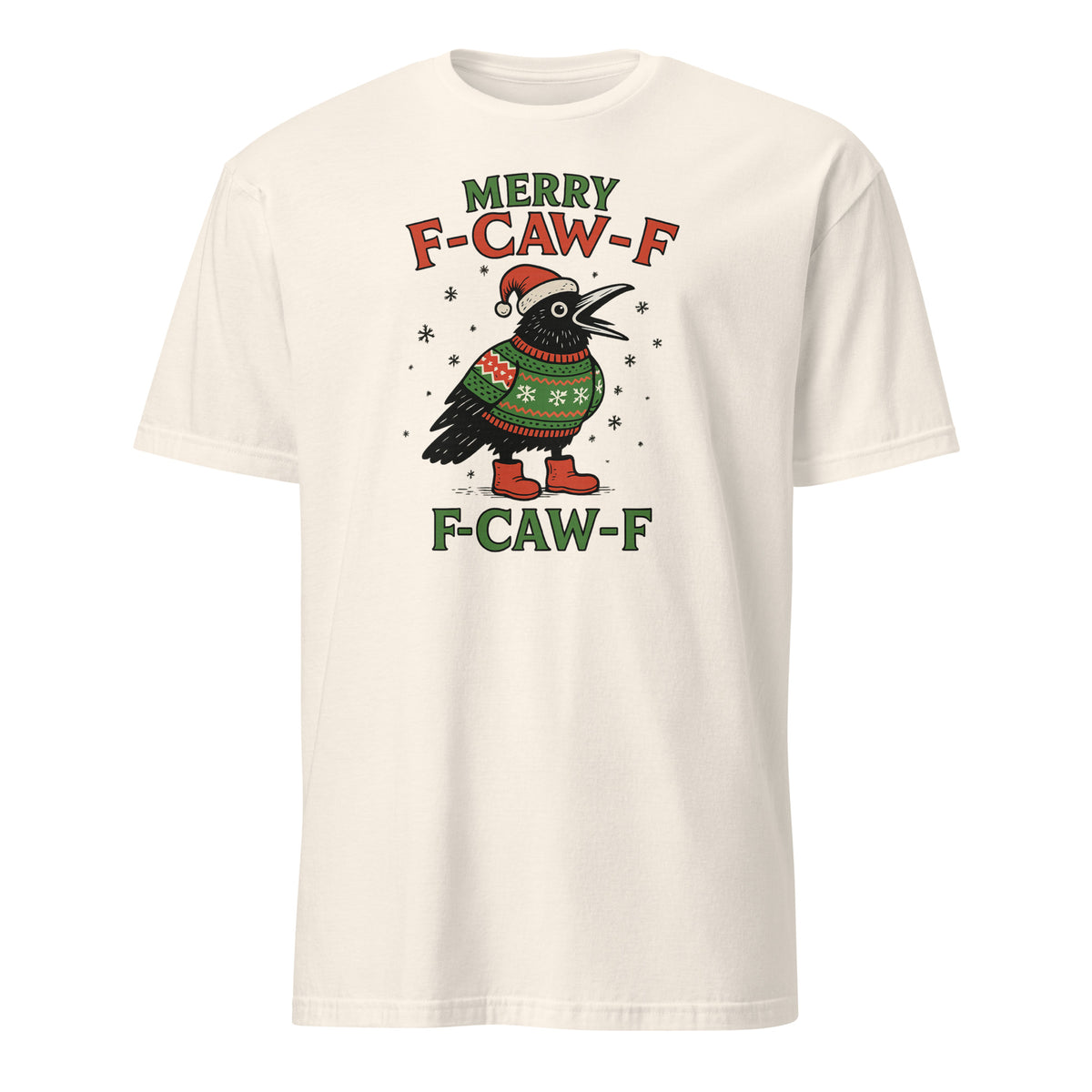 Merry F-Caw-F Christmas Shirt – Funny Holiday Chicken Meme Tee | Christmas 2025 | Cuccico | Cuccico