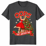 Funny Christmas tree shirt in dark heather grey