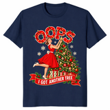 Funny Christmas tree shirt in navy