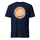 Funny Dave & Buster’s Adult Humor T-Shirt in navy blue by Cuccico, bold offensive graphic tee