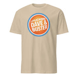 Funny Dave & Buster’s Adult Humor T-Shirt in sand color by Cuccico, offensive novelty shirt