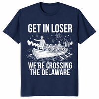 Funny George Washington Crossing the Delaware t shirt for patriotic history fans