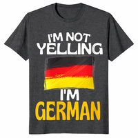 Funny german shirt in dark heather grey