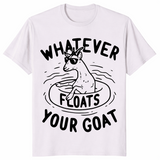 Funny goat shirt in ice grey