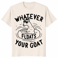 Funny goat shirt in natural