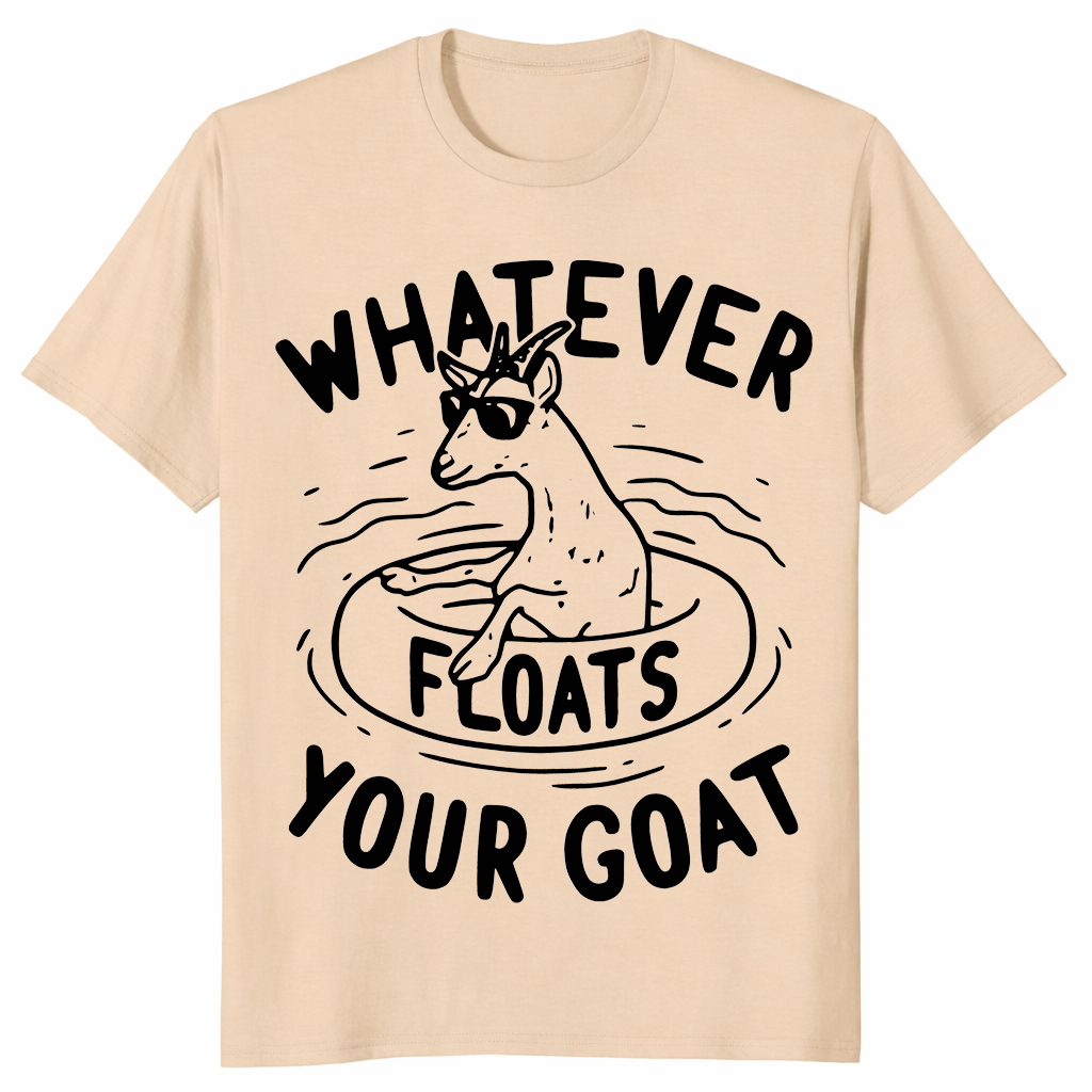 Funny goat shirt in sand