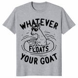 Funny goat shirt in sport grey