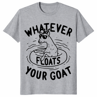 Funny goat shirt in sport grey